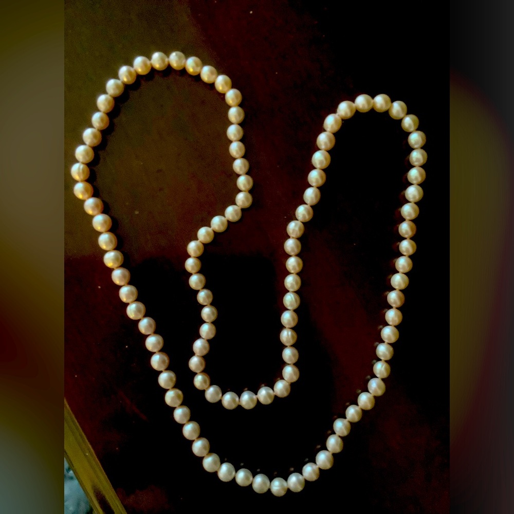 Vintage 36” Pearl Necklace